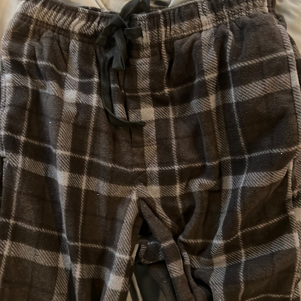 Gray flannel pajamas pants